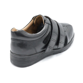 Black Extra Wide Velcro Shoe For Gout