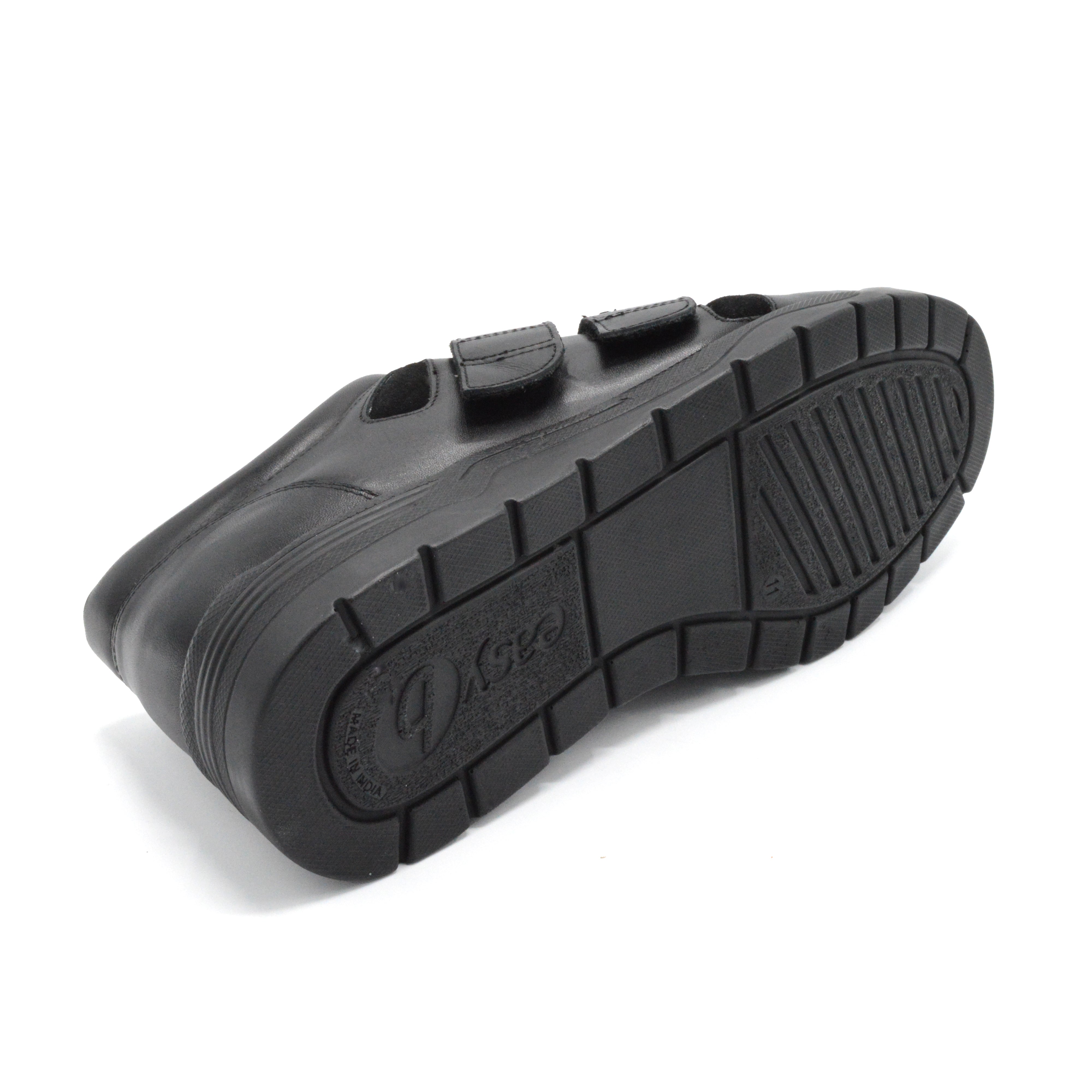 Black Extra Wide Velcro Shoe For Gout