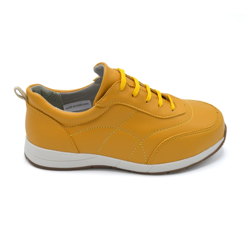 DB Daytona Ladies Wide Fit Trainer Mustard