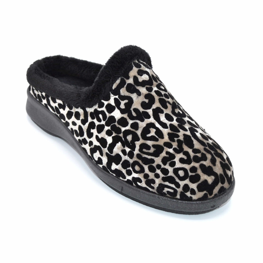 Leopard print Womens Slipper For Swollen Feet