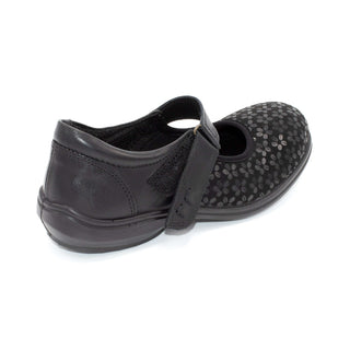 Black Ladies Velcro Shoe For Swollen Feet