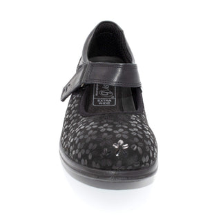 Black Ladies Velcro Shoe For Swollen Feet