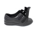Extra Wide Ladies Shoe with Double Velcro Straps Black 4E Fitting