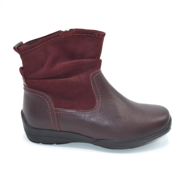 DB Wide Fitting Burgundy Ankle Boot 