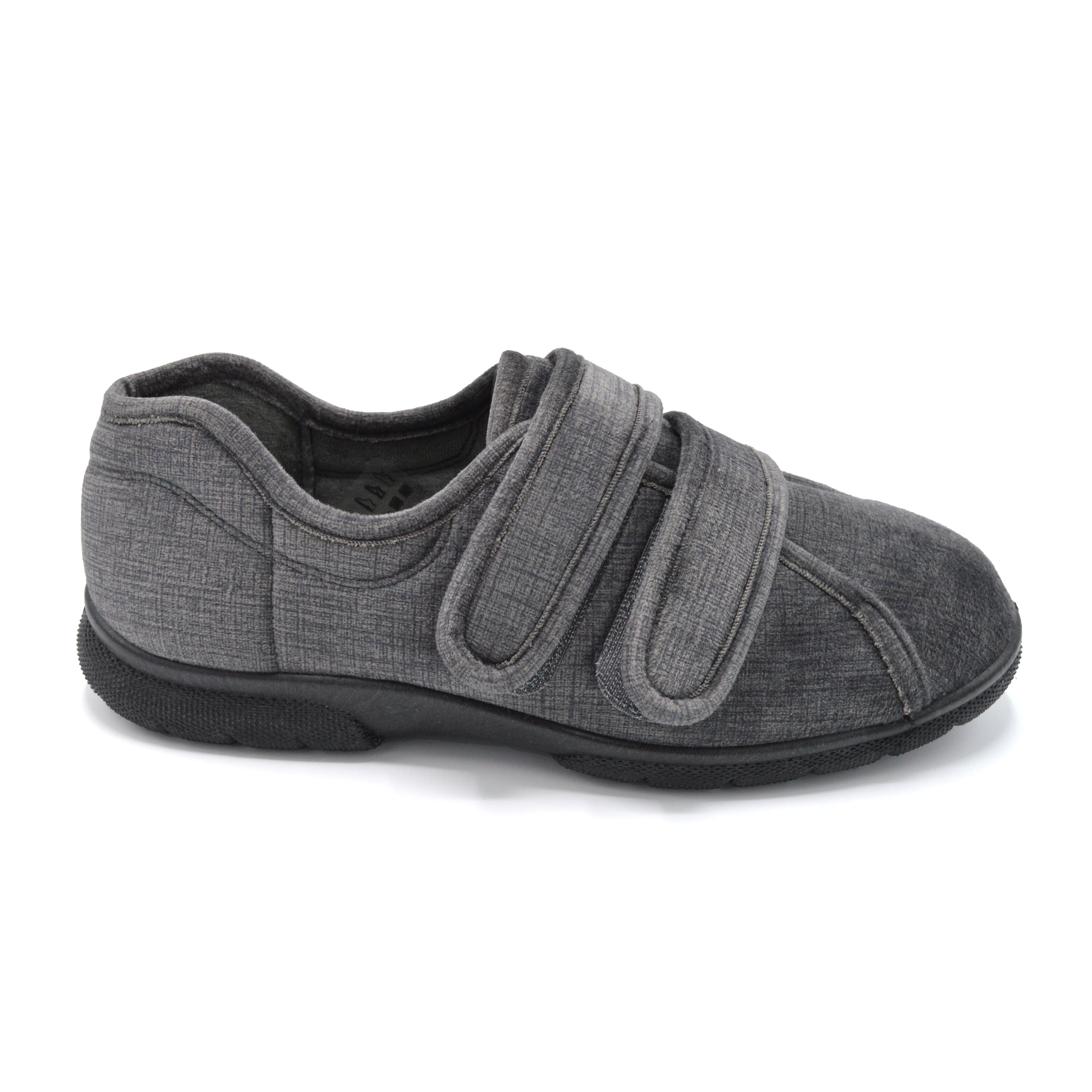 DB Mens Grey Extra Wide House Shoe 
