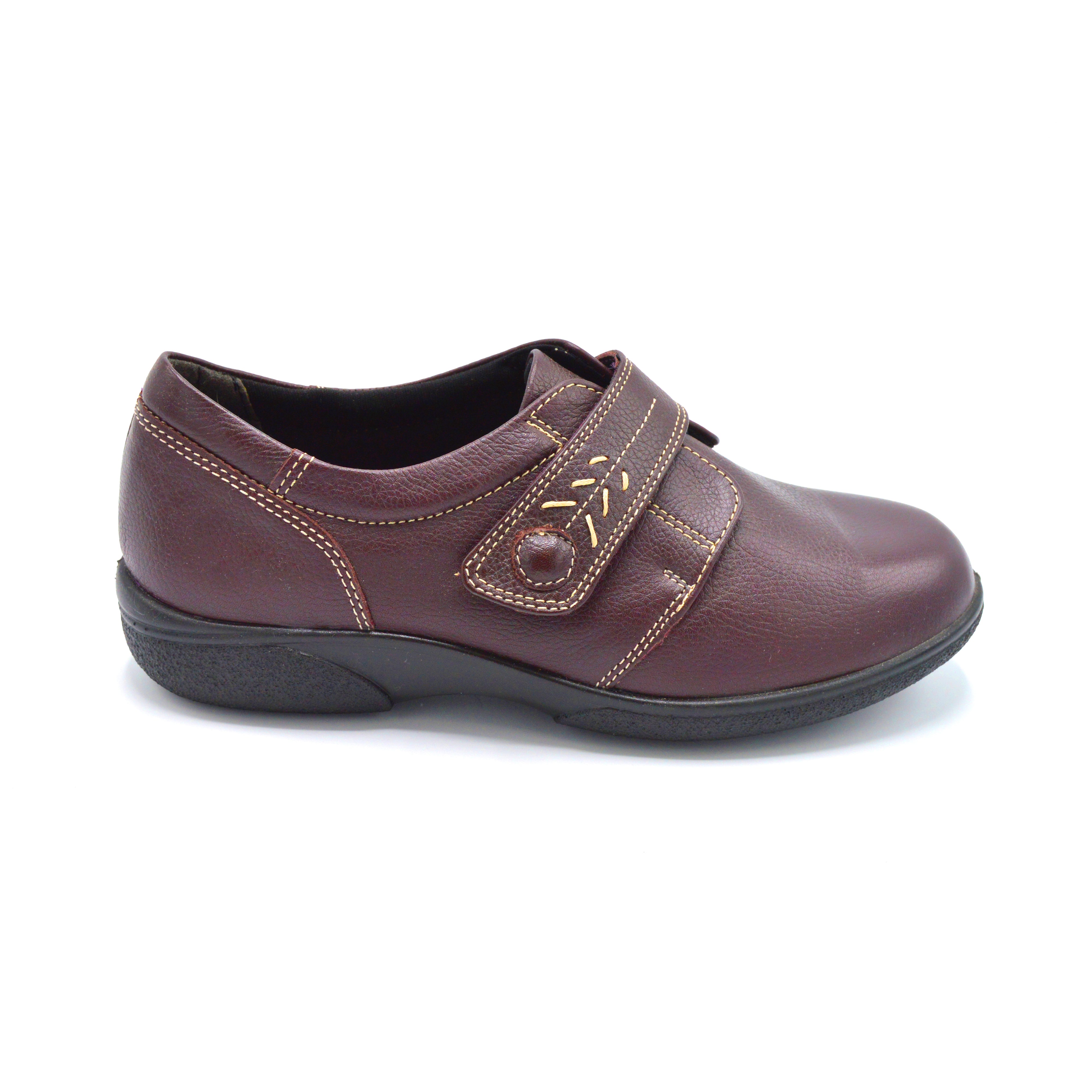 DB Burgundy Ladies Shoe Extra Wide Fitting