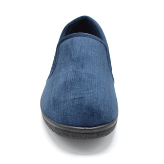 Navy Slip-On House Shoe For Diabetes
