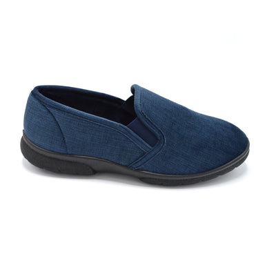 DB Mens Navy Extra Wide Slipper