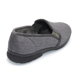 Grey Mens Wide House Shoe For Gout