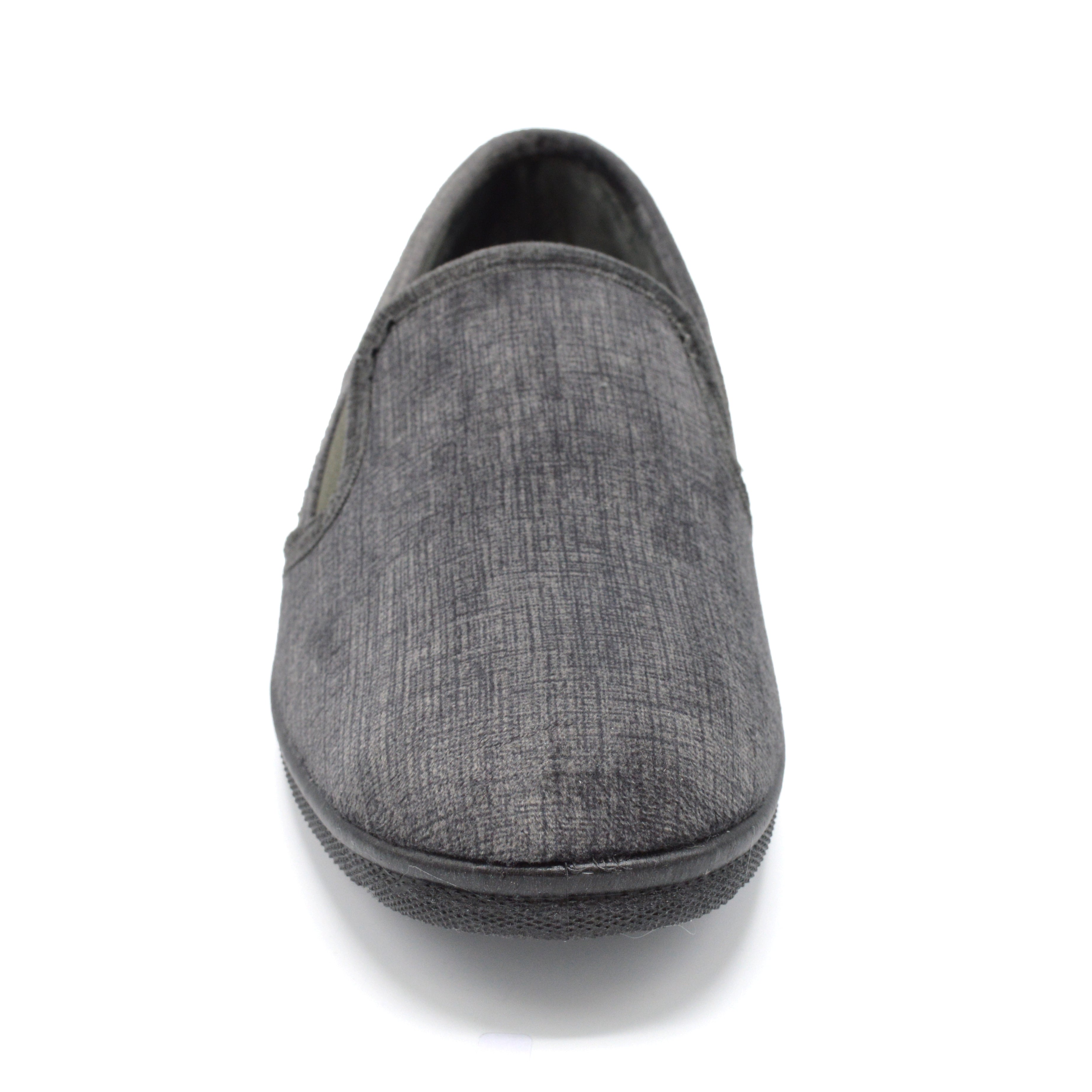 Grey Mens Wide House Shoe For Diabetes