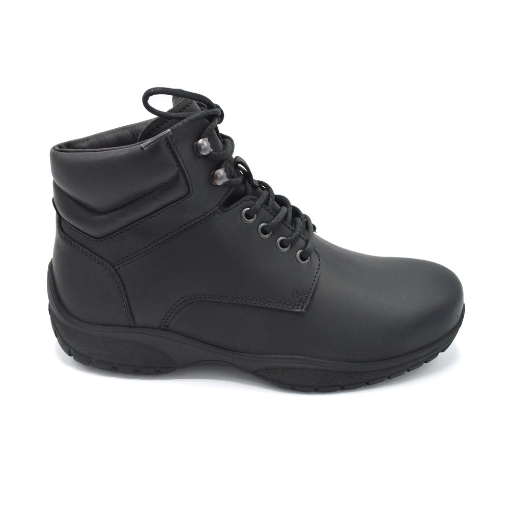 DB Odessa Mens Extra Wide Walking Boot 6V (6E8E) Fitting Black — Wide Shoes