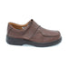 DB Wide Brown Velcro Mens Shoe 