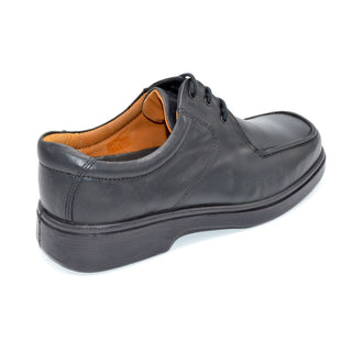 Black Leather Extra Wide Shoe For Orthotics