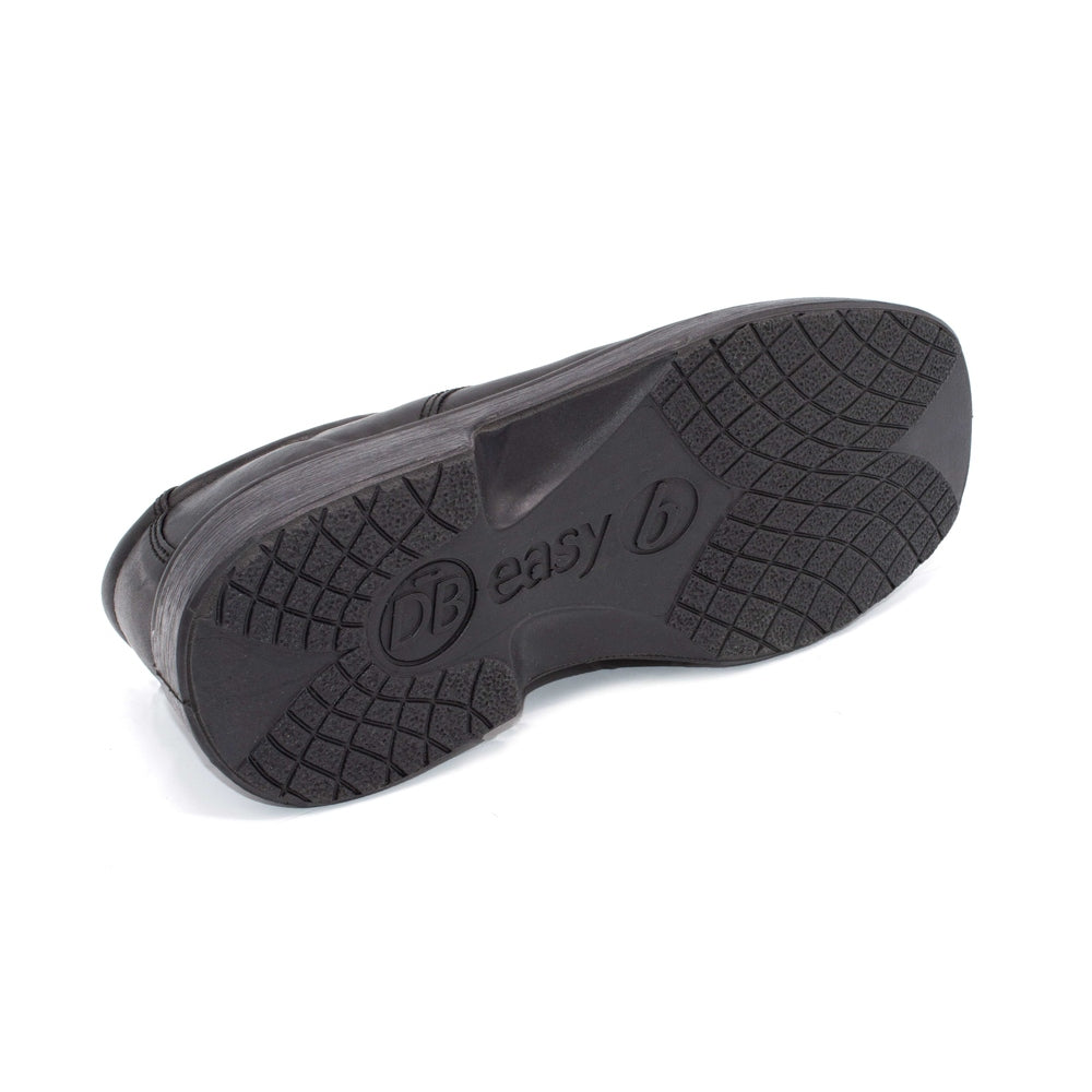 Black Leather Extra Wide Shoe For Orthotics