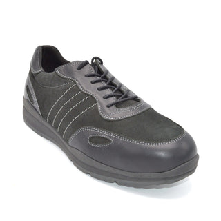 Men's Black Wide Fit Trainer For Swollen Feet