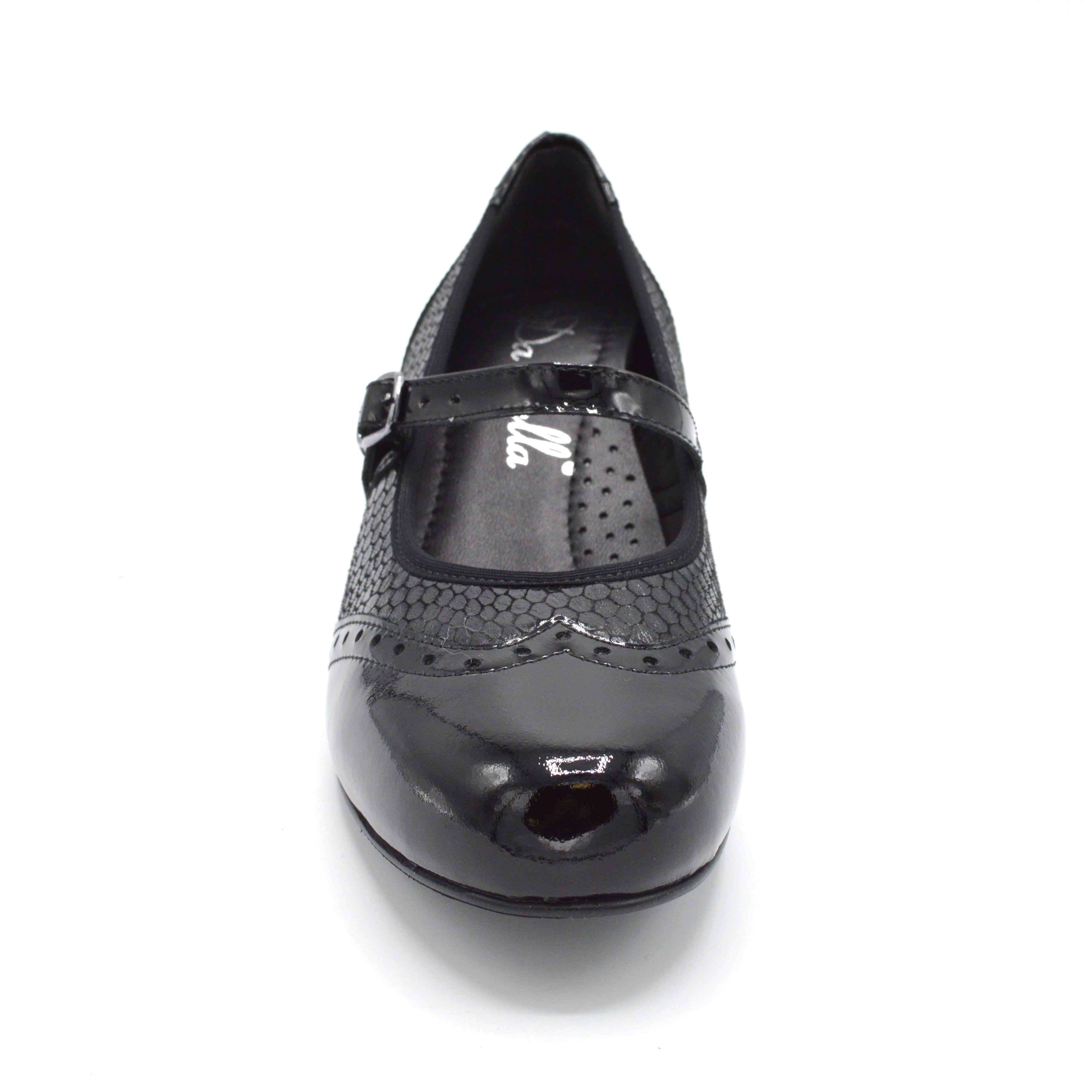 Black Womens Wide Court Shoes For Bunions