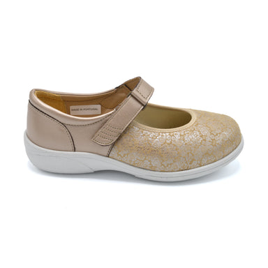 Ladies Extra Wide Summer Sandal Gold