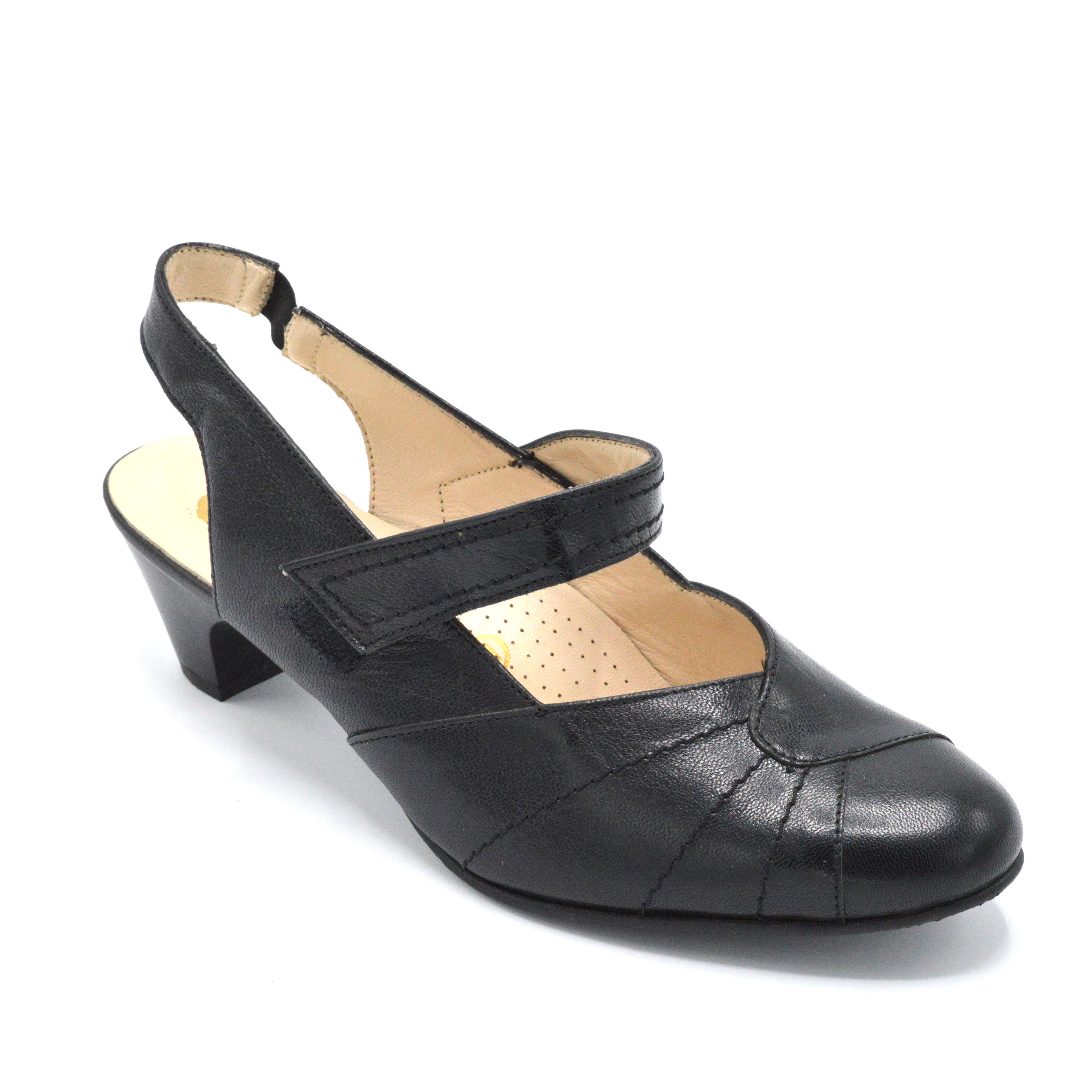 Fablo By Ombella - Ladies Wide Fit Dress Shoe - 2E Fitting - Black