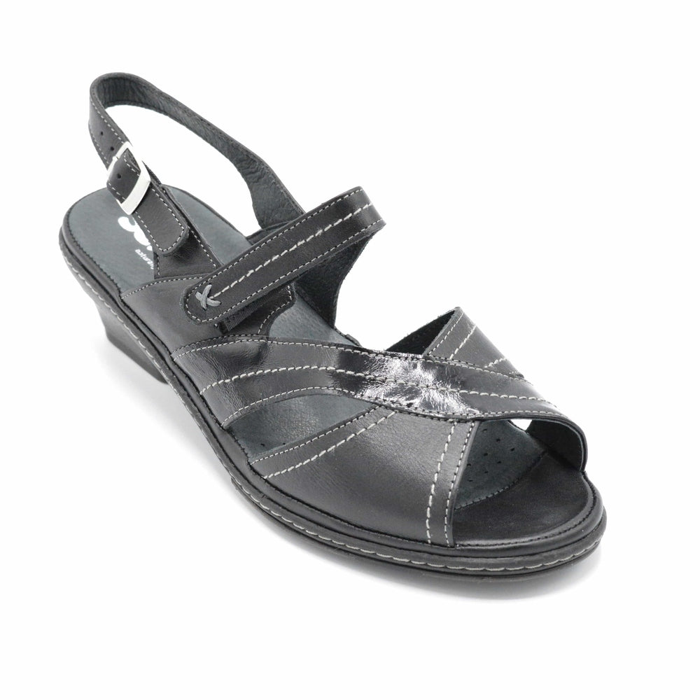 Eden by Suave - Wide Fit Evening Sandal in Black - 2E Fitting