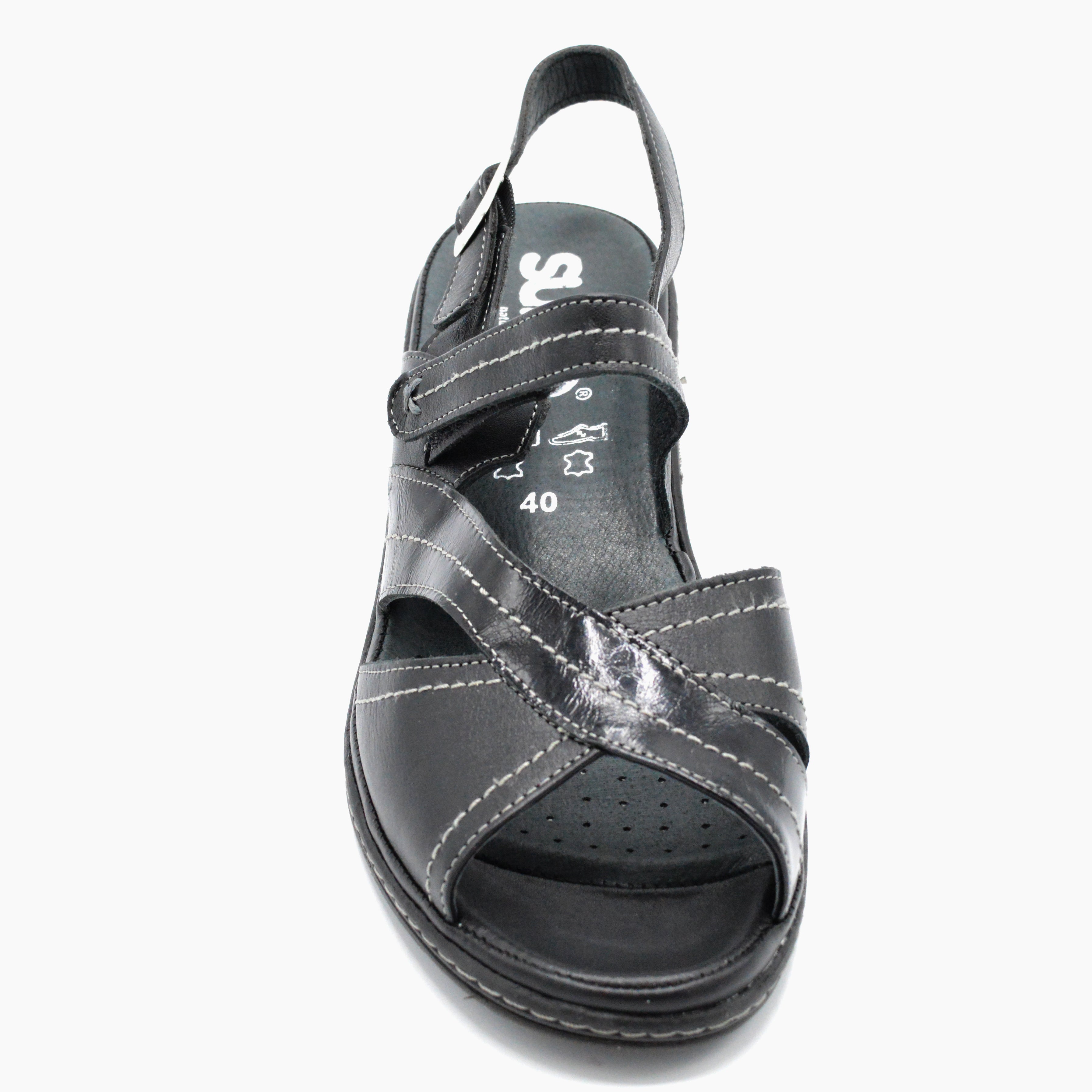 Eden by Suave - Wide Fit Evening Sandal in Black - 2E Fitting