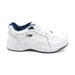 Dek White Wide Fitting Lace-Up Trainers
