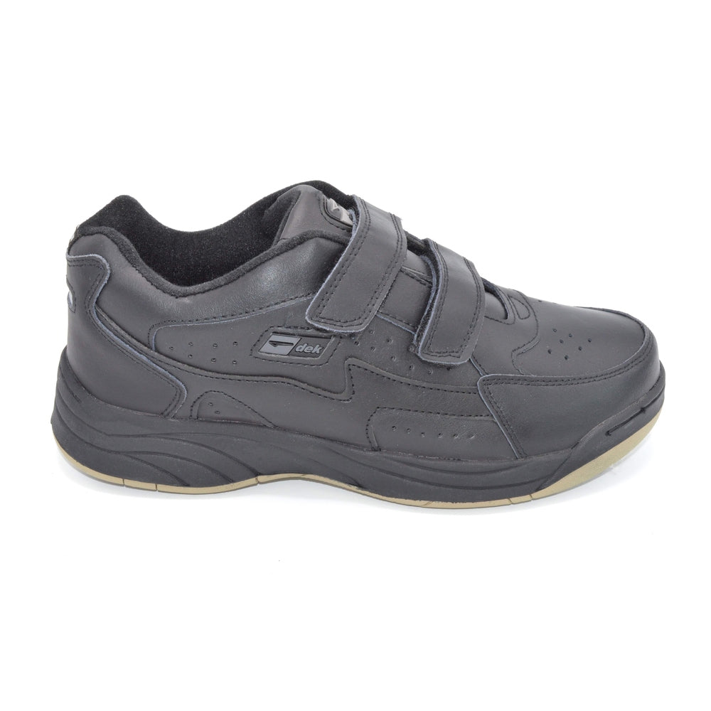 Velcro Mens Wide Fit Black Trainers DB Shoees -Men's Extra Wide