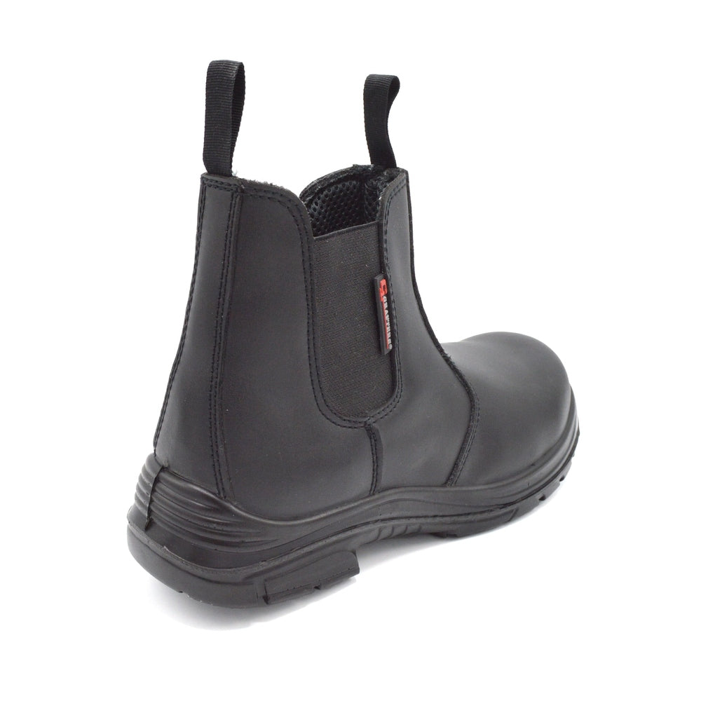 Black Chelsea Work Boot For Bunions & Gout