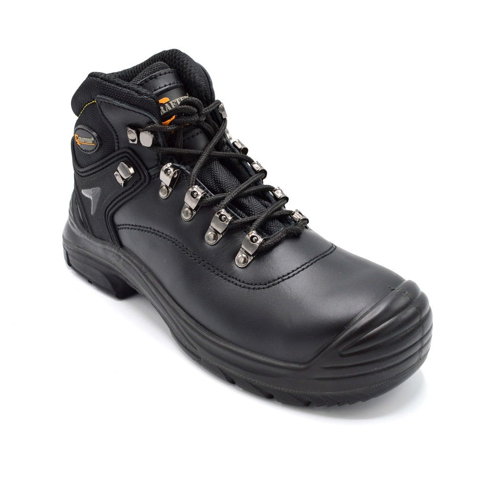 Black Lace-up Safety Boot for Bunions