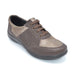 Wide Brown Leather Walking Shoe For Orthotics