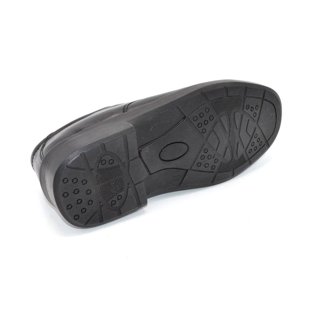 Scarpe Uomo Percy Easy Wide Fit – Comode, Chiudi In Velcro, Nere, Taglia Comoda