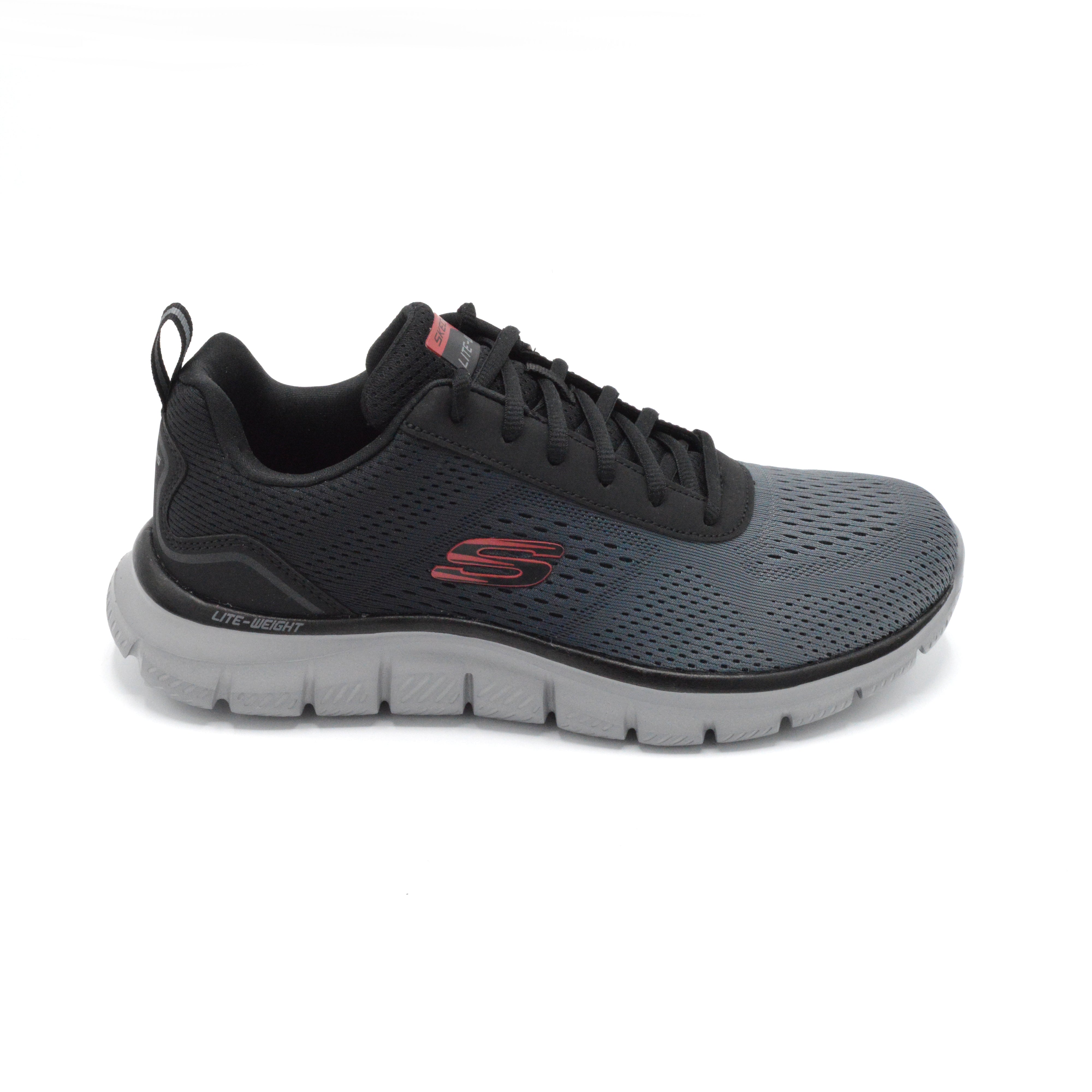 Vergoeding bereiken Retentie Skechers - Extra Wide Mens Trainers - Track RipKent - Grey — Wide Shoes