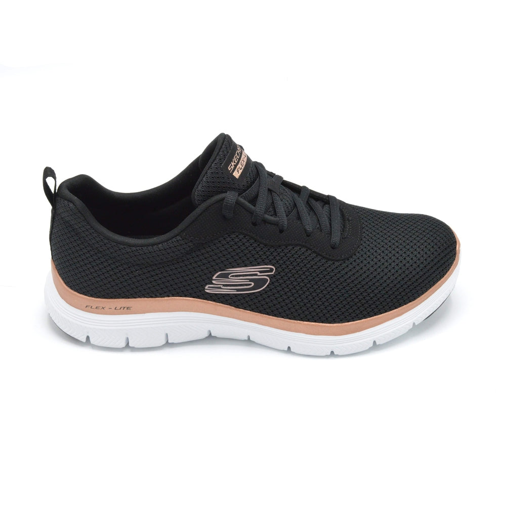 Skechers Black Ladies Extra Wide Trainers