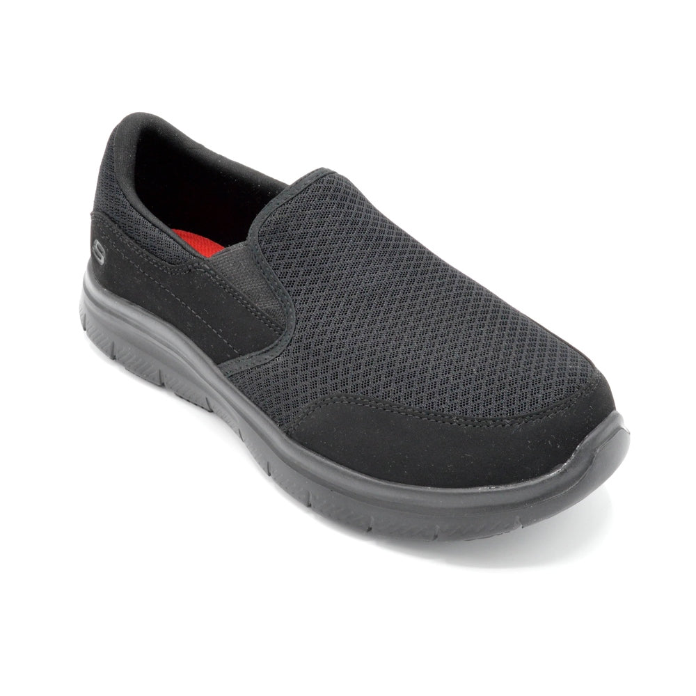 Skechers McAllen -Extra Wide Slip Resistant Shoe-Black – Wide Shoes